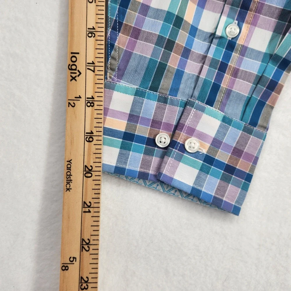 Tommy Bahama Sarasota‎ Stretch Los Reyes Plaid Shirt XXXL Eclipse ST326978 NEW